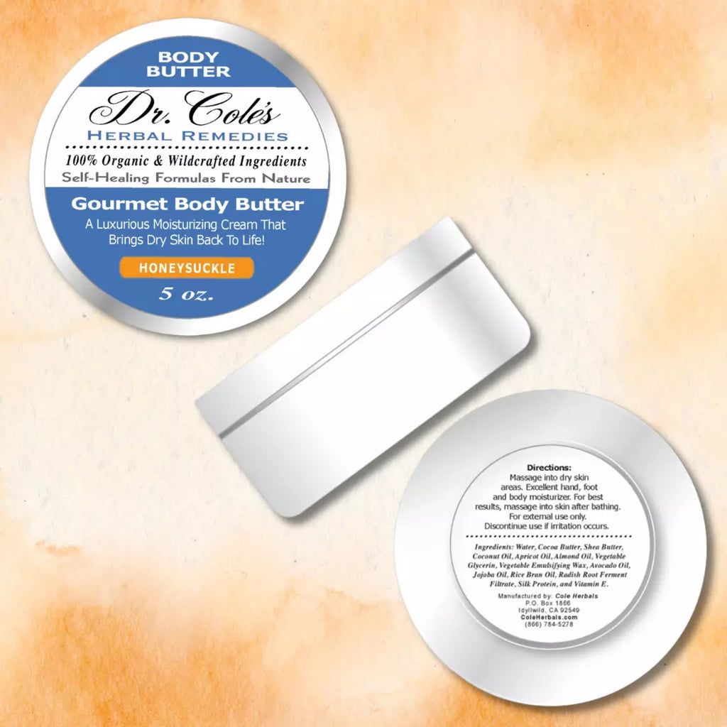 Dr. Cole's Gourmet Body Butter - HONEYSUCKLE SixPak