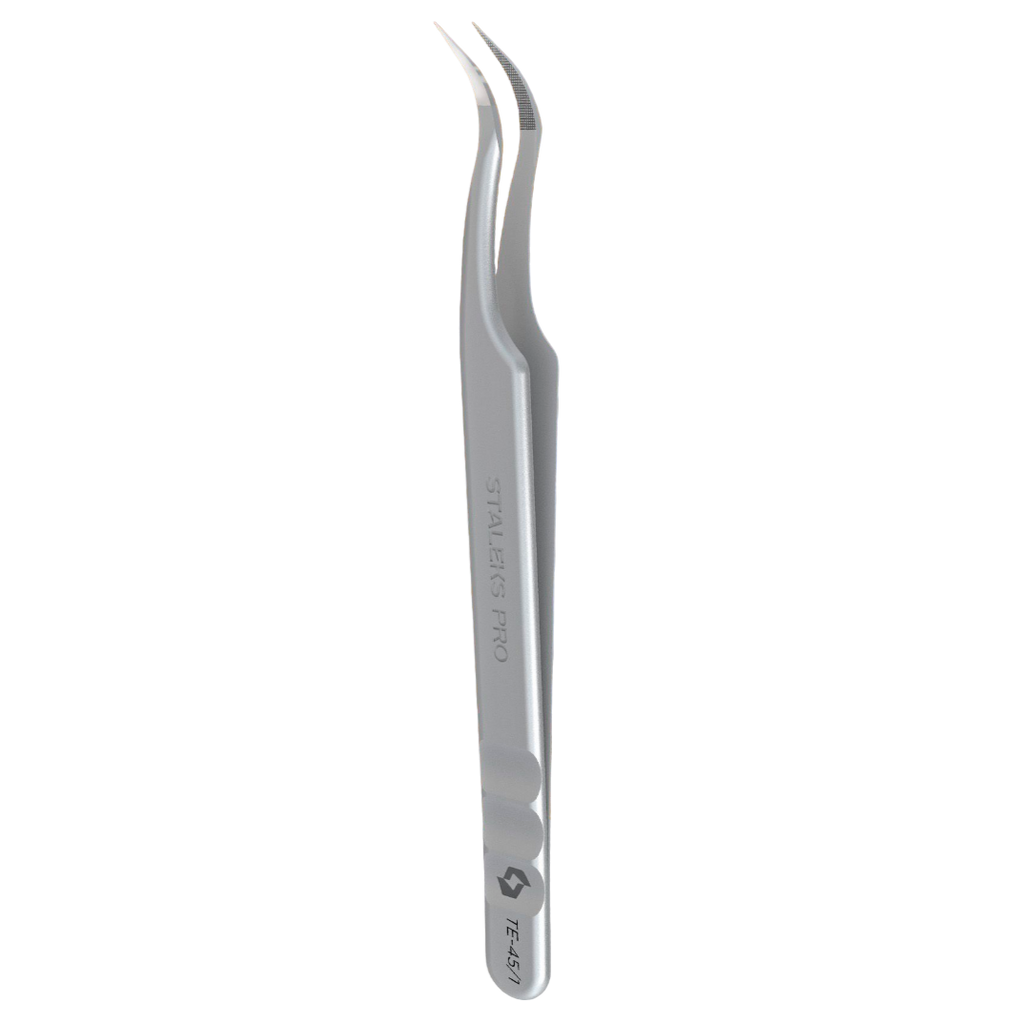 STALEKS PRO EXPERT 45 TYPE 1 PROFESSIONAL EYELASH TWEEZERS CURVED TE-45/1 - STALEKS™